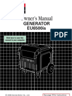 Owner's Manual: Generator EU6500is