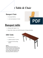 Banquet Table & Chair