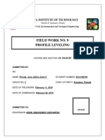 Field Work No. 9 Profile Leveling: Mapúa Institute of Technology