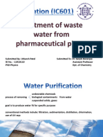 Treatment of Pharmaceutical Waste Water