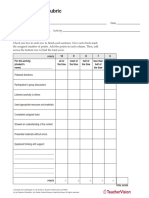 Group Activity Rubric Scoring Guide