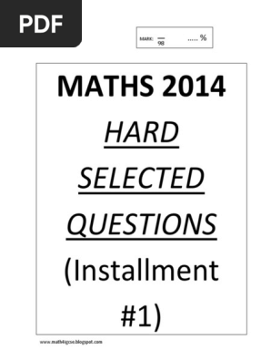 Hardest Questions 1 Pdf