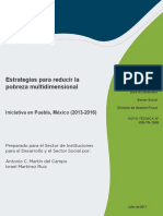 Estrategias Para Reducir La Pobreza Multidimensional Iniciativa en Puebla México (2013 2016)