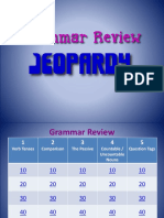 Grammar Review Jeopardy Game Fun Activities Games Games - 91385