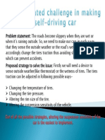 A Physics Based Problem Statement in The Development of Auto Driven Car
