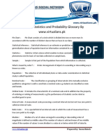 STA301StatisticsandProbabilityGlossaryBywww Virtualians PK PDF