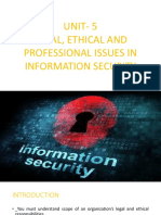 Unit-5 Legal, Ethical and Professional Issues in Information Security