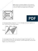 Find area of shaded regions in geometry problems