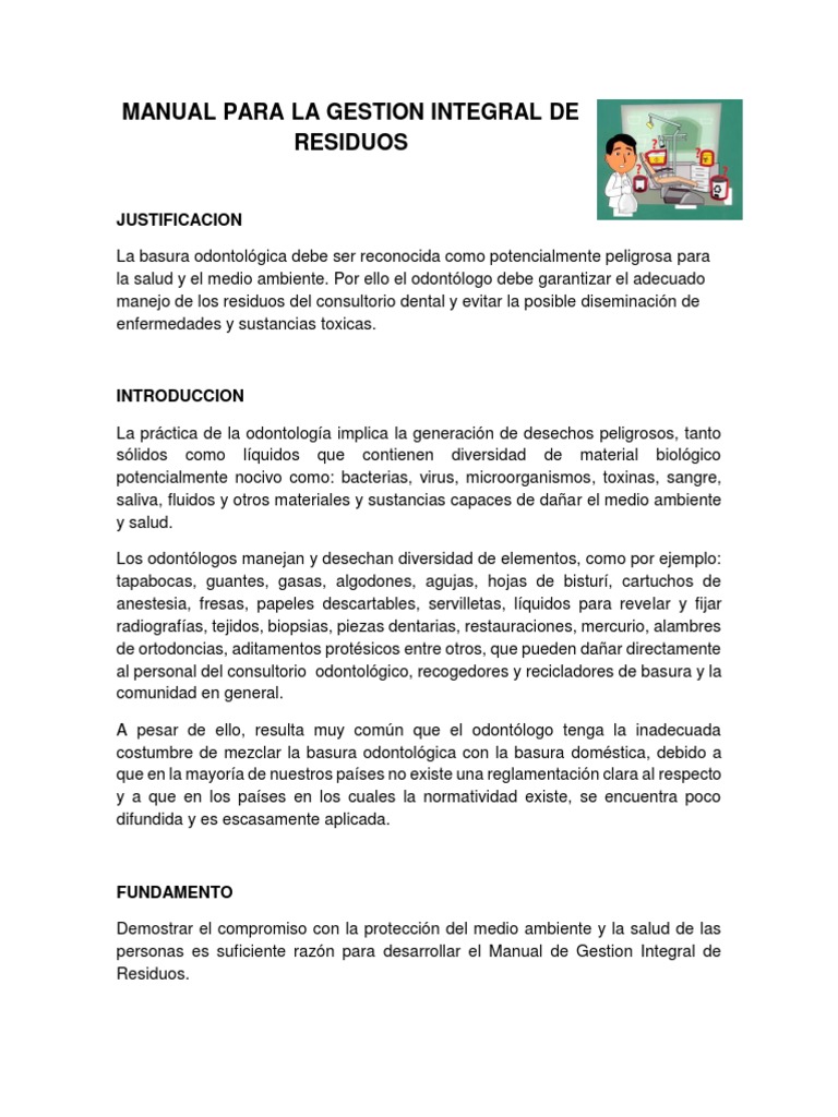 Manual para La Gestion Integral de Residuos | PDF | Residuos | Gestión ...