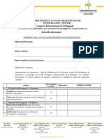 Formato para Evaluación de Ponencias Investigación y Poster