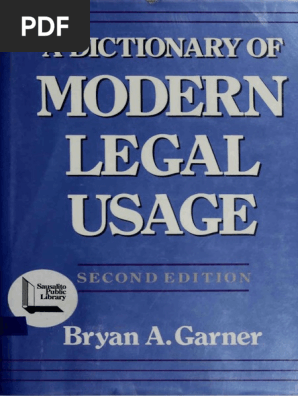 A Dictionary Of Modern Legal Usage Pdf Pdf Onomastics Semantic Units