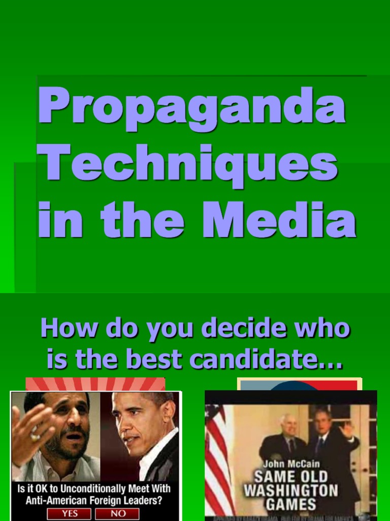 Propaganda Devices 09 PDF Propaganda Mass Media