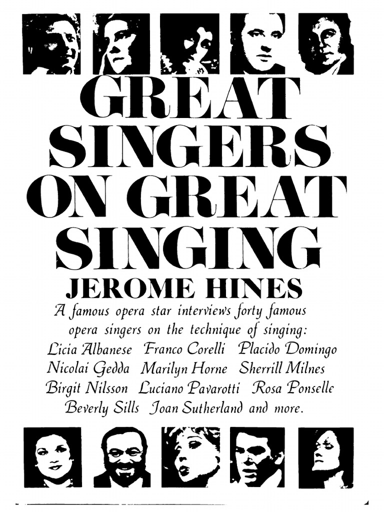 Great Singers PDF Singing | Singing | On - Breathing Jerome | Hines Great