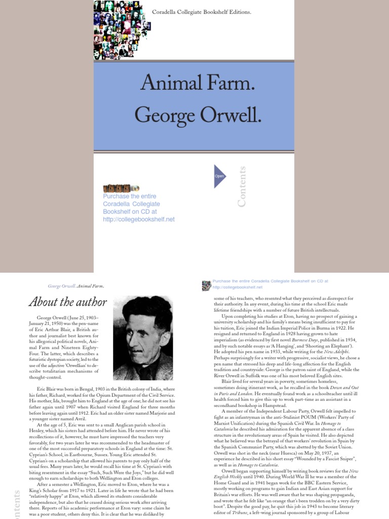 Animal Farm - George Orwell  Lectura Graduada - INGLÉS - B1.1