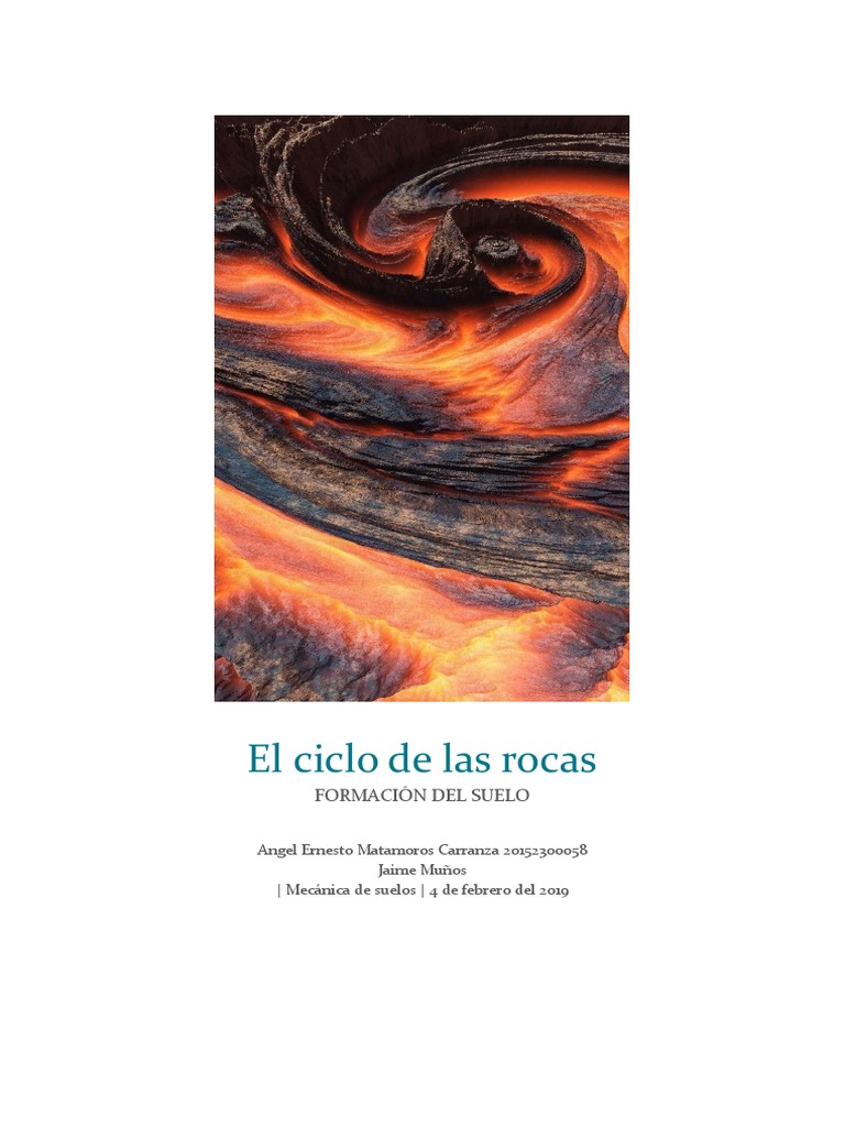 El Ciclo de Las Rocas y Formacion Del Suelo | Descargar gratis PDF ...