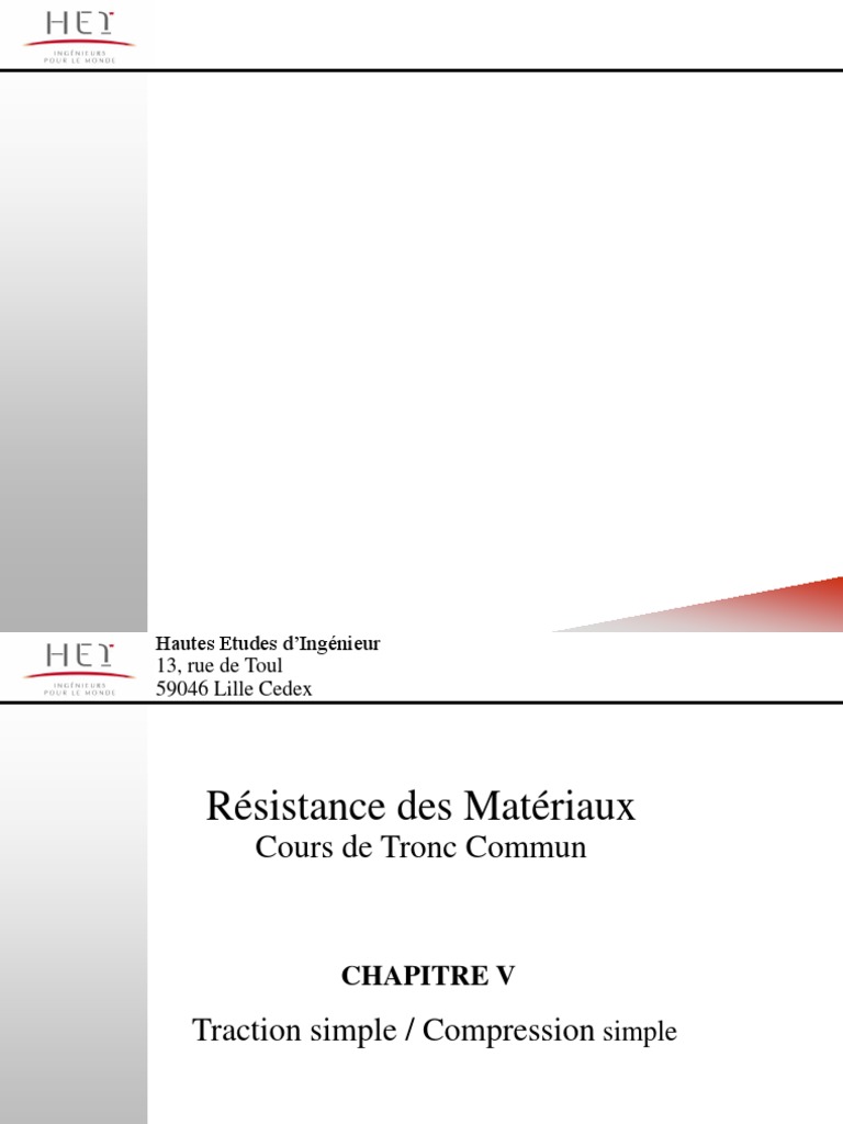 Traction et Compression en RDM | PDF | Treillis (assemblage ...