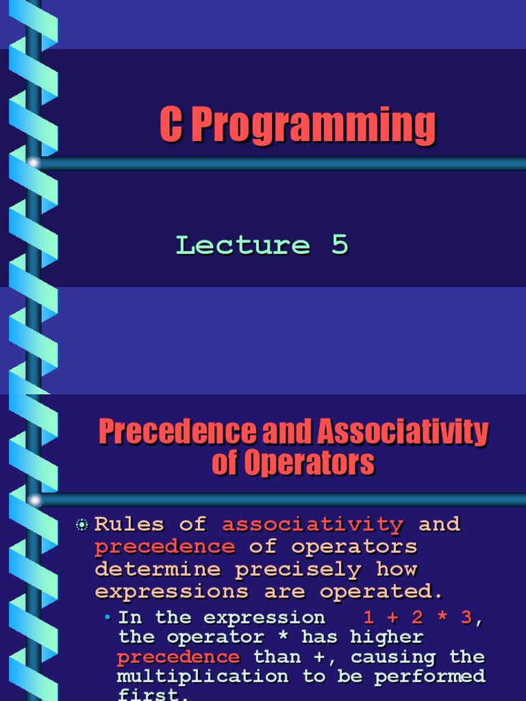 C Programming: Operator Precedence Guide | PDF | Library (Computing ...