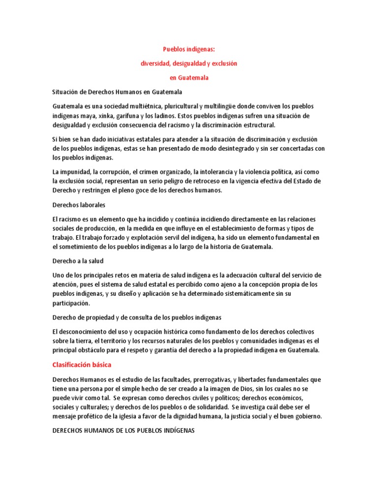 Derechos de Los Indigenas | PDF | Derechos humanos | Vejez