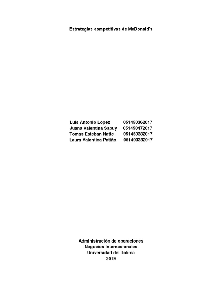 Estrategias de Éxito de McDonald's | PDF | Mc Donald's | Producto (Negocio)