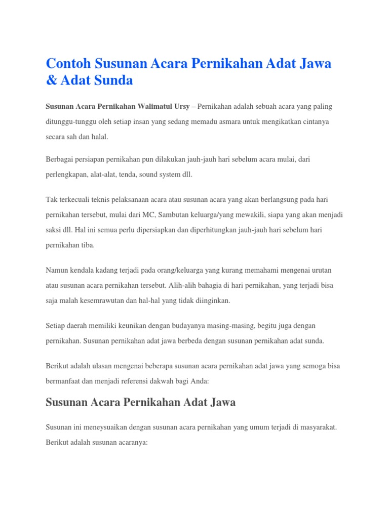 Musyahadah proses pengambilan sumpah di acara adat Jawa