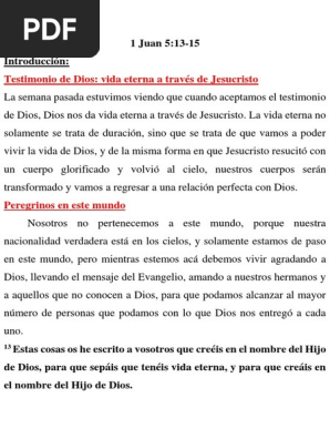 1 Juan 513 15 Oración Fe
