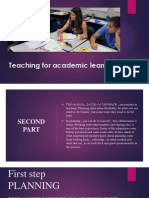 Teaching For Academic Learning