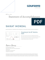 Statement of Accomplishment: Saikat Mondal