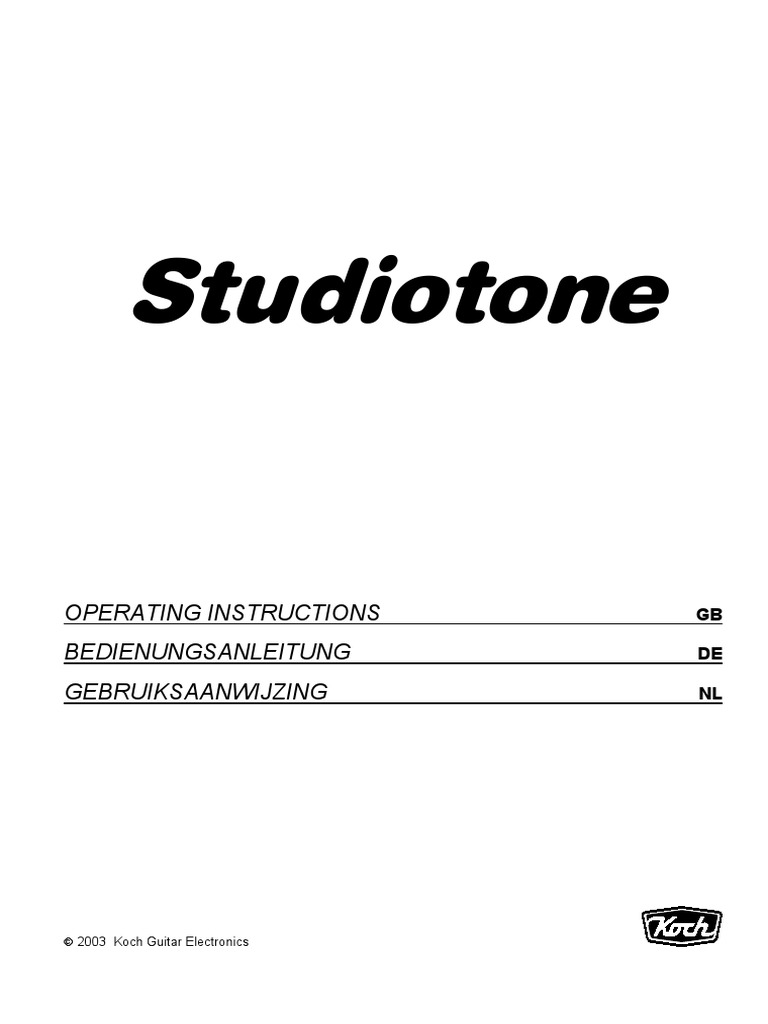 Studiotone Manual v2 PDF | PDF | Electrical Engineering | Sound Technology