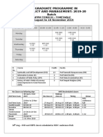 PGPPM Term III Timetable