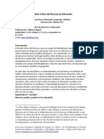 Análisis Critico Del Discurso en Educación PDF