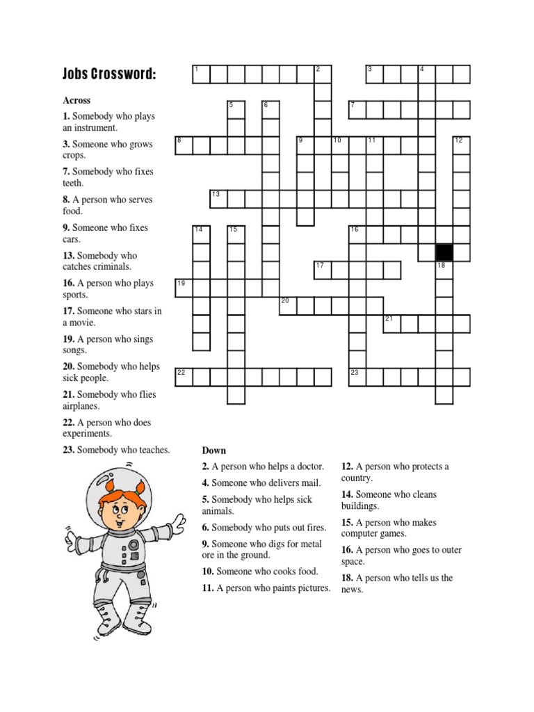 Task 1 Job Crossword Pdf