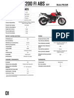 Ficha Tecnica NS200 Fi Abs