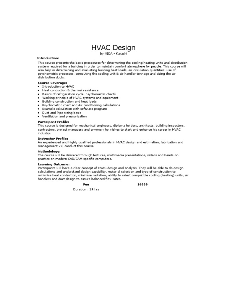 Document Hvac Course | PDF | Hvac | Air Conditioning