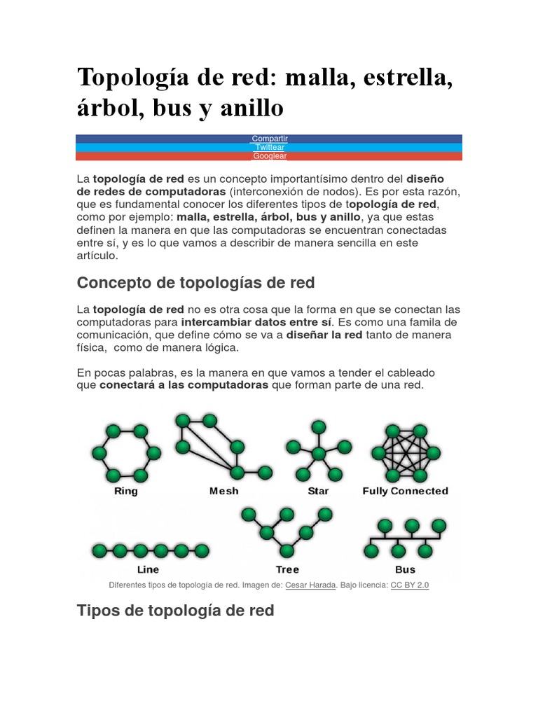 Tipos de Topologías de Red: Guía Esencial | PDF | Topología de la red ...