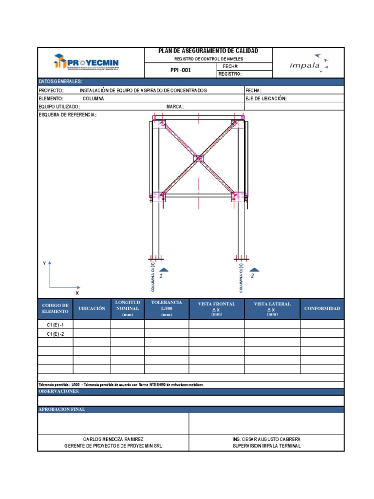 PROTOCOLO 1 Control de Verticalidad | PDF