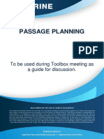 Passage Planning: To Be Used During Toolbox Meeting As A Guide For Discussion