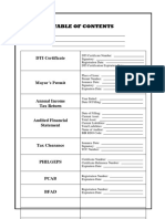 DTI Certificate: Name of Company: Address