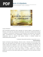 A Arte Da Palavra Literatura - Turma 2003