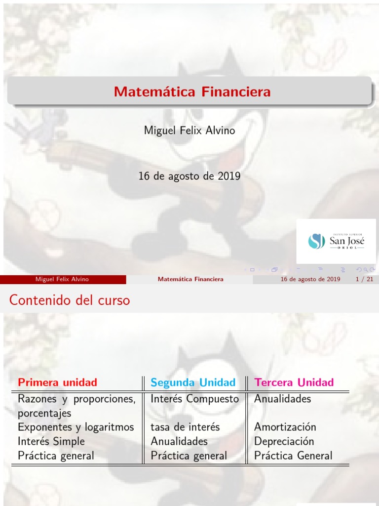 MATEMATICA Financiera 1ra Clase | PDF | Apalancamiento (Finanzas) | Interés