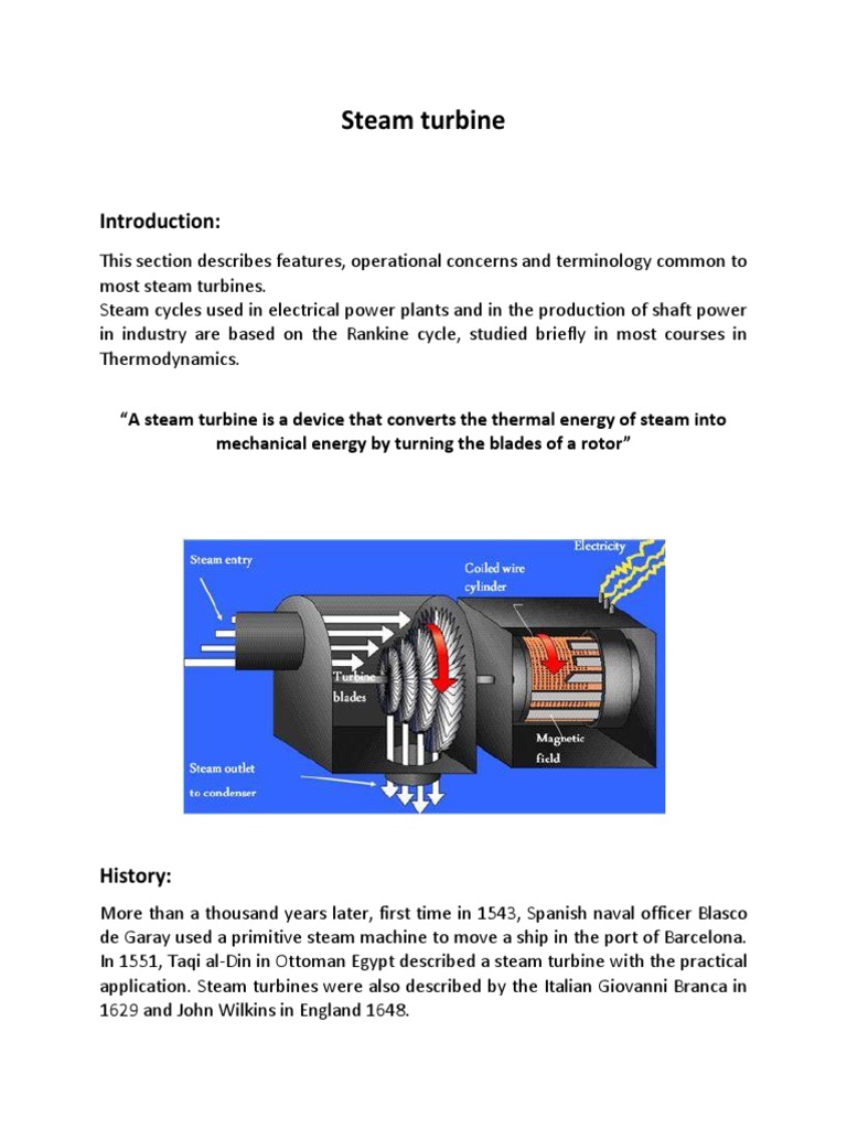 Steam Turbine | PDF | Turbine | Steam Engine