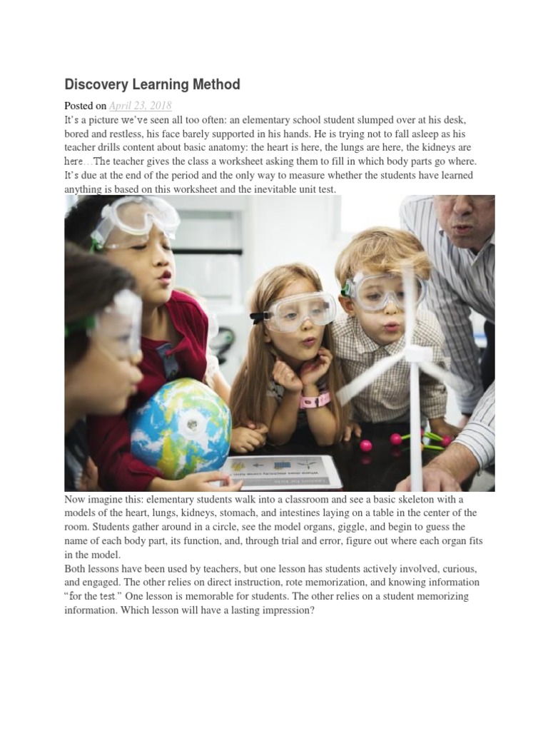 Discovery Learning Method Overview | PDF | Educational Psychology ...