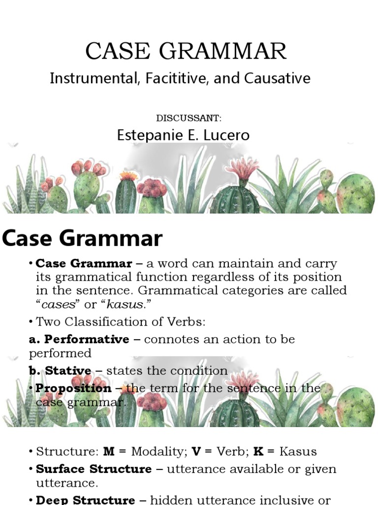 Case Grammar PDF