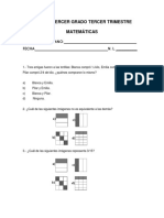 Examen de Tercer Grado Tercer Trimestre Matemáticas