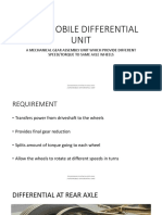 Automobile Differential Unit: A Mechanical Gear Assembly Unit Which Provide Different Speed/Torque To Same Axle Wheels