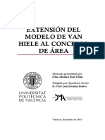 Extensión del modelo de Van Huele al concepto de área