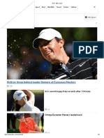 Sport: Mcilroy Three Behind Leader Romero at European Masters