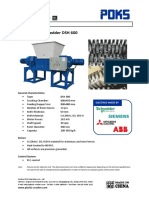 Double-Shaft Shredder DSH 600: Technical Specifications