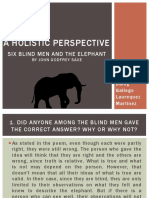 Six Blind Men & The Elephant: ANSWERS