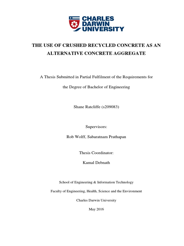 Crushed Recycled Concrete as Aggregate | PDF | Construction Aggregate ...