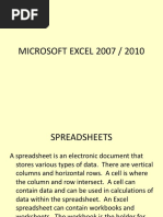 Microsoft Excel 2007 / 2010